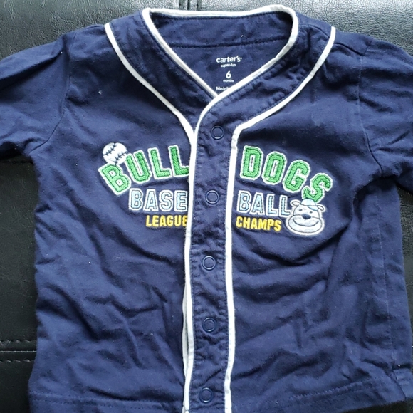 Carter's Bulldogs baseball league camp 6 months long sleeves shirt - Picture 4 of 13